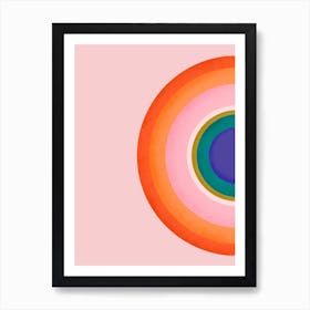 Colorful Half Circles Art Print