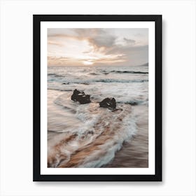 Ocean Scenery At Sunset Art Print