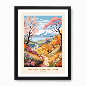 The East Highland Way Scotland Hike Poster Art Print