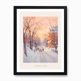 Dreamy Winter Painting Poster Montreal Canada 1 Art Print