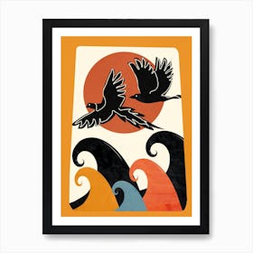 Abstract Art Of Flying Birds 1 Art Print