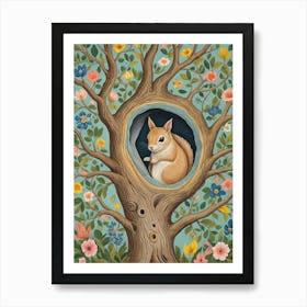 Squirrel In A Tree Art Print