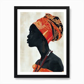 The African Woman; A Boho Collage Art Print