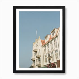White Hotel, Analog street scene in the Netherlands Art Print