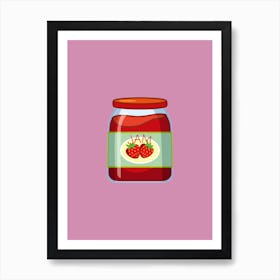 Jam, Jar, Kitchen, Condiment, Art, Cartoon, Wall Print Art Print