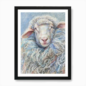 Sheep In The Snow Art Print