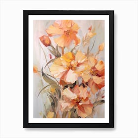 Fall Flower Painting Peony 3 Art Print