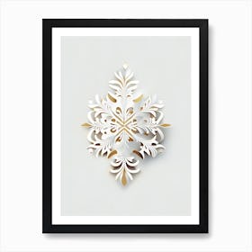 Delicate, Snowflakes, Marker Art 3 Art Print