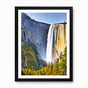 Yosemite Falls, United States Majestic, Beautiful & Classic (1) Art Print