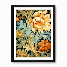 Floral Wallpaper 301 Art Print