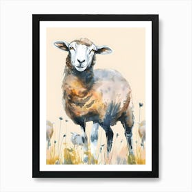 Sheep In The Field Canvas Print Art Print