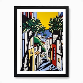 Painting Of Cape Town In The Style Of Pop Art 1 Art Print