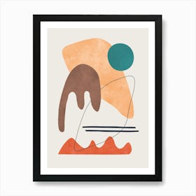 Organic shapes and lines 3 Art Print