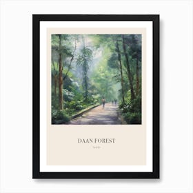 Daan Forest Park Taipei Vintage Cezanne Inspired Poster Art Print