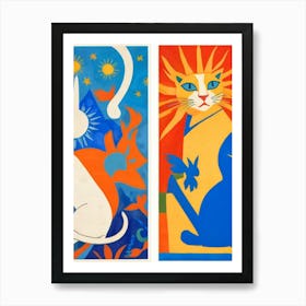 Cat And Dog 1 Art Print