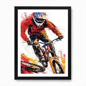 Mtb Rider sport Art Print