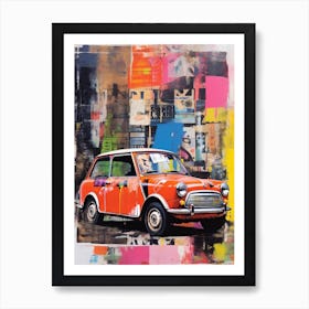 Mini Cooper Inspired Retro Vivid 2 Art Print