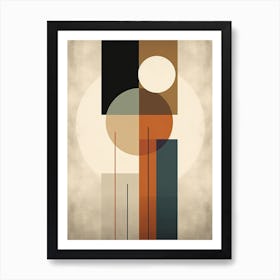 Sunset Serenity; Mid Century Boho Hues Art Print