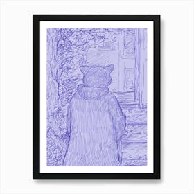 Bear In The Doorway Art Print