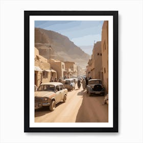 Old Cars In The Desert Art Print