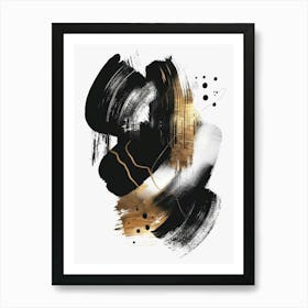 Abstract Black And Gold Canvas Print 26 Art Print