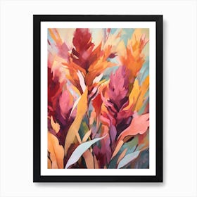 Fall Flower Painting Celosia 2 Art Print