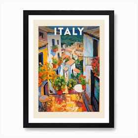 Sicily Italy 1 Fauvist Painting Travel Poster Art Print