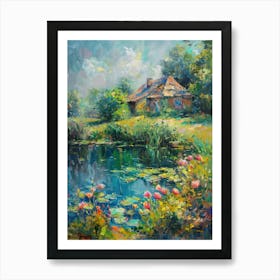  Floral Garden Fairy Pond 2 Art Print