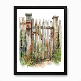 Old Wooden Fence Poster