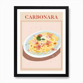 Carbonara Italian Pasta Poster Art Print