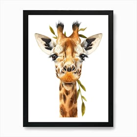 Giraffe Head Art Print