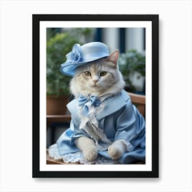 Victorian Cat 10 Art Print