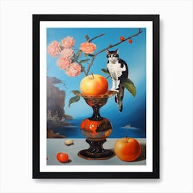 Apple Blossom With A Cat 1 Dali Surrealism Style Art Print