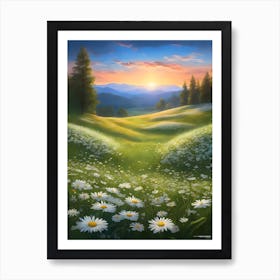 Sunrise Spring Meadow Art Print