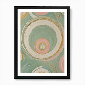 Pastel Circle Swirls Art Print