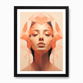 Abstract Geometric Lady 11 Art Print