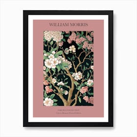 William Morris  Style Cherry Blossom Pink Art Print