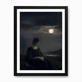 Dark Gothic Moonlight 1 Art Print