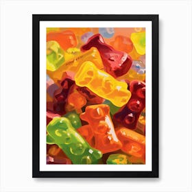 Gummy Bears Oil Painting 4 Art Print