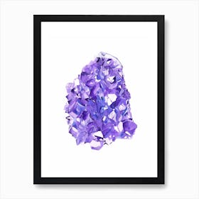 Amethyst Watercolor Purple Art Print