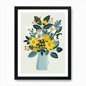 Balsam Tree Flat Illustration 4 Art Print