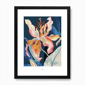 Colourful Flower Illustration Poster Lily 4 Art Print