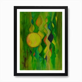 Abstract Wall Art With Raindrops on Window  Art Print