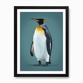 King Penguin Livingston Island Minimalist Illustration 1 Art Print