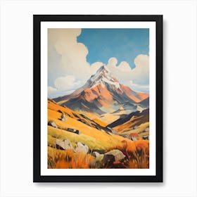 Mount Kenya Kenya 4 Mountain Painting Art Print
