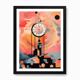 Time Abstract Geometric Illustration 10 Art Print