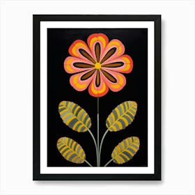 Portulaca 3 Hilma Af Klint Inspired Flower Illustration Art Print