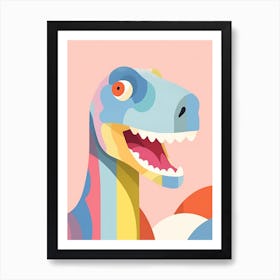 Colourful Dinosaur Eotyrannus 1 Art Print