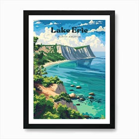 Lake Erie New York Digital Travel Art Art Print