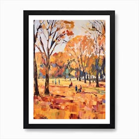 Autumn City Park Painting Hyde Park London 1 Art Print